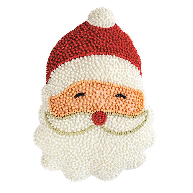 Santa Beaded Mini Pillow