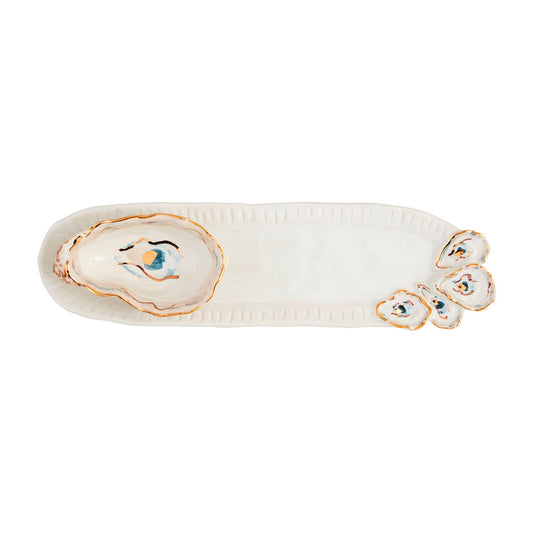 Oyster Tidbit + Tray Set