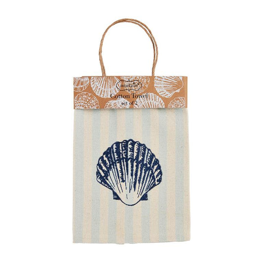Shell Embroidered Towel