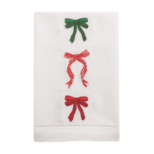 Triple Bow Embroidered Towel