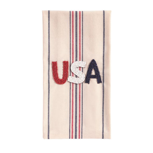 USA Beaded Towel