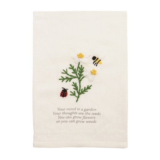 Ladybug Embroidered Towel