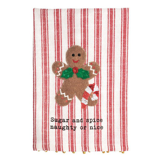 Gingerbread Sequin Towel