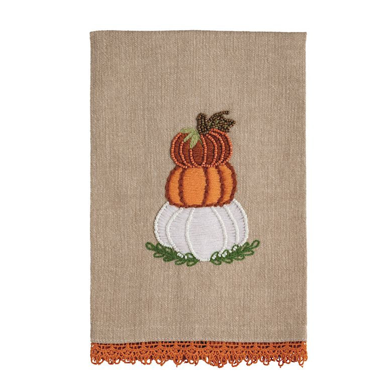 Pumpkin Beaded Towel