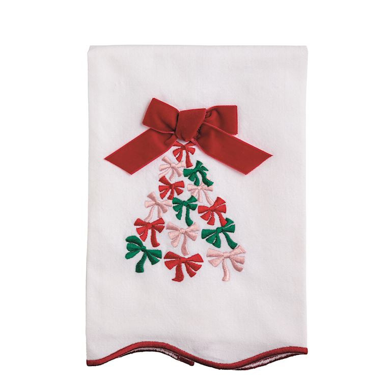 Bow Tree Embroidered Towel