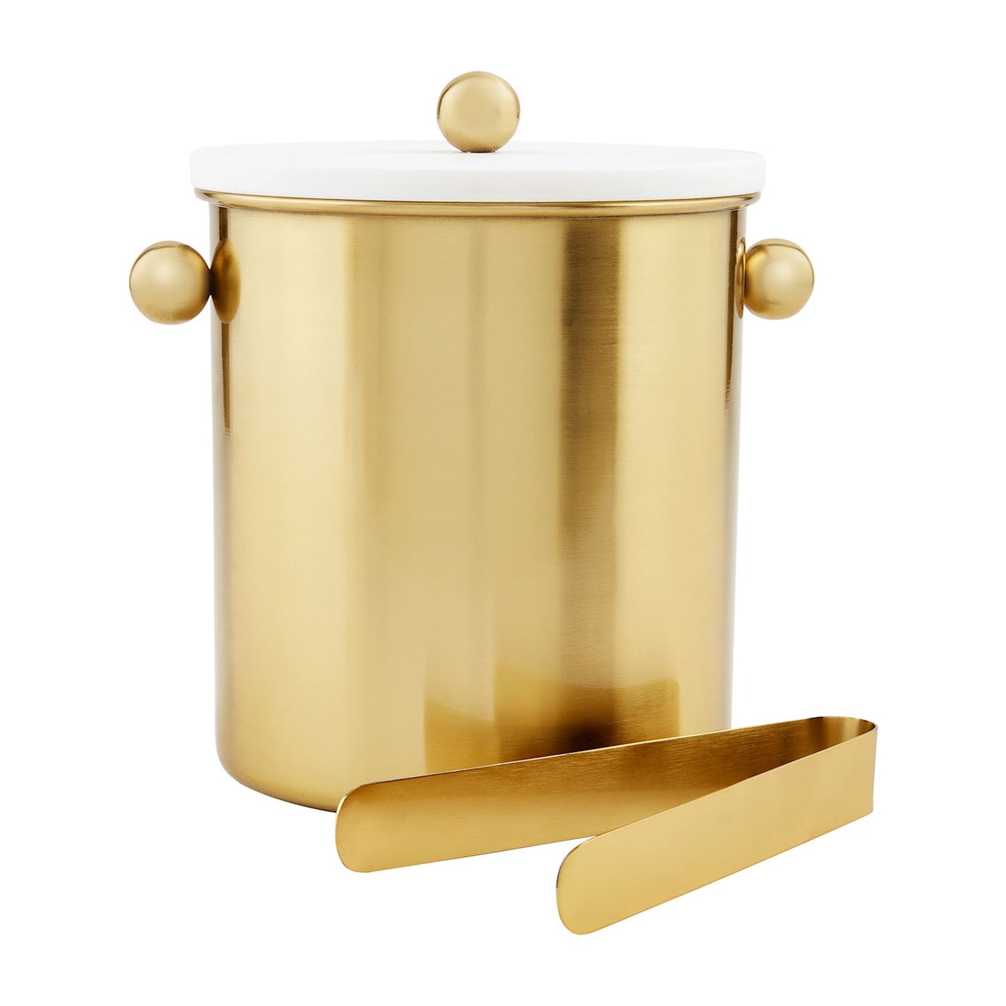 Brass + Marble Ice Bucket