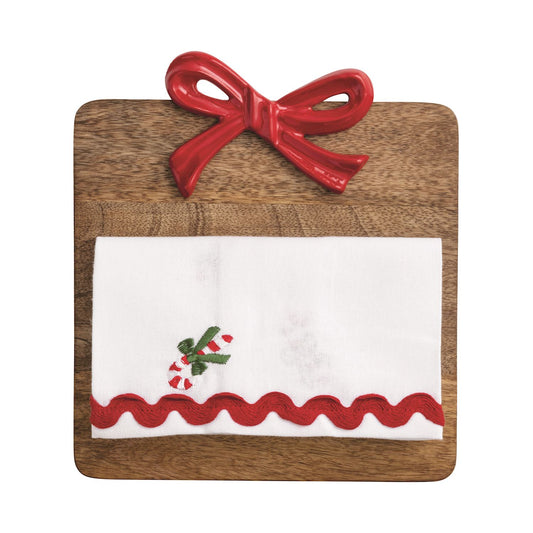 Red Bow Towel + Board Set
