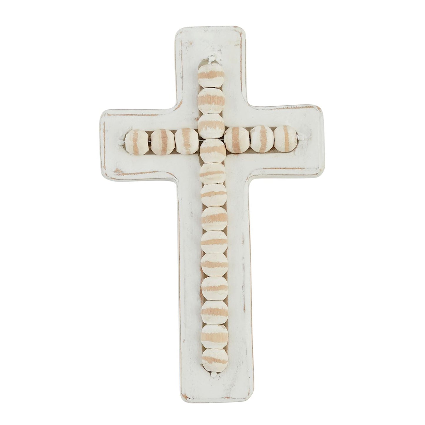 Small Beaded Wood Cross