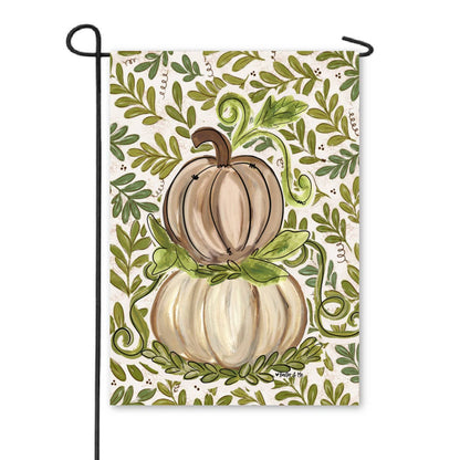 Olive Leaf Pumpkin Garden Flag
