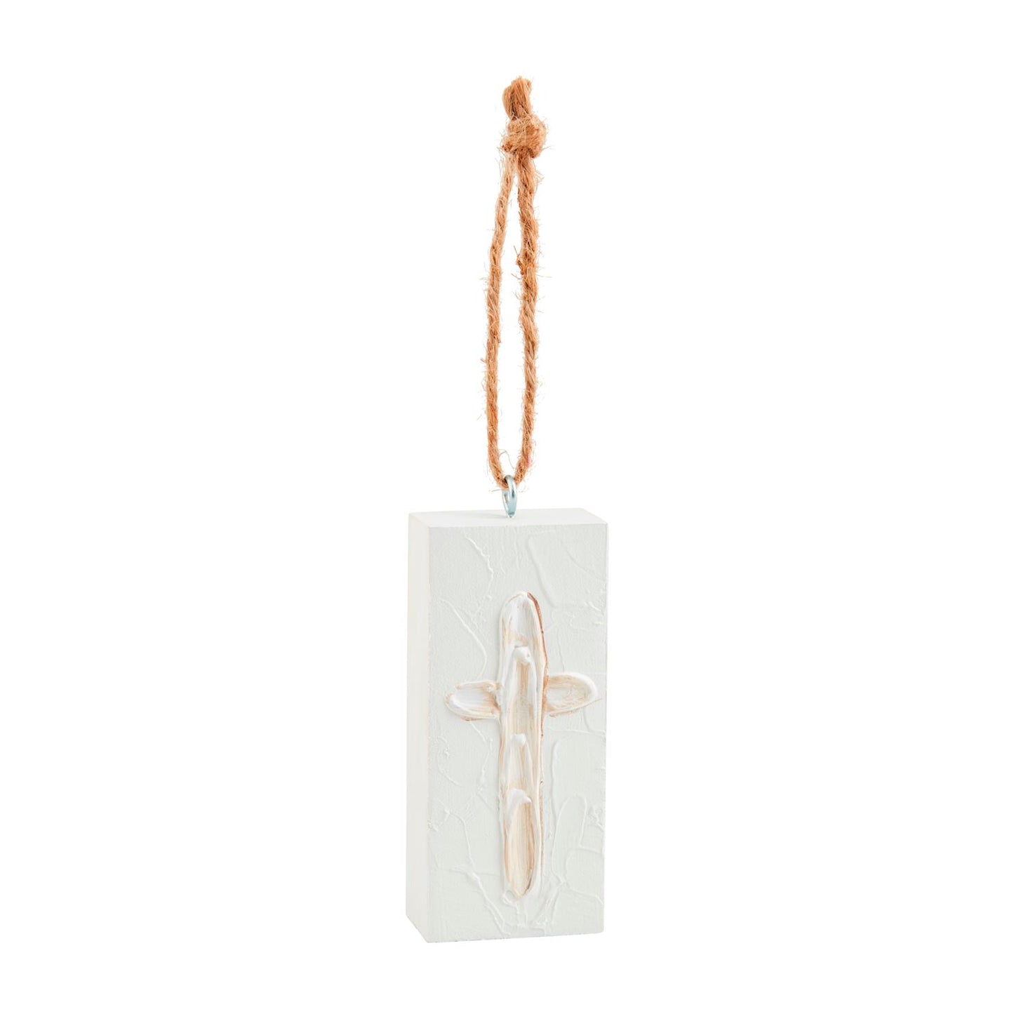 Cross White Ornament