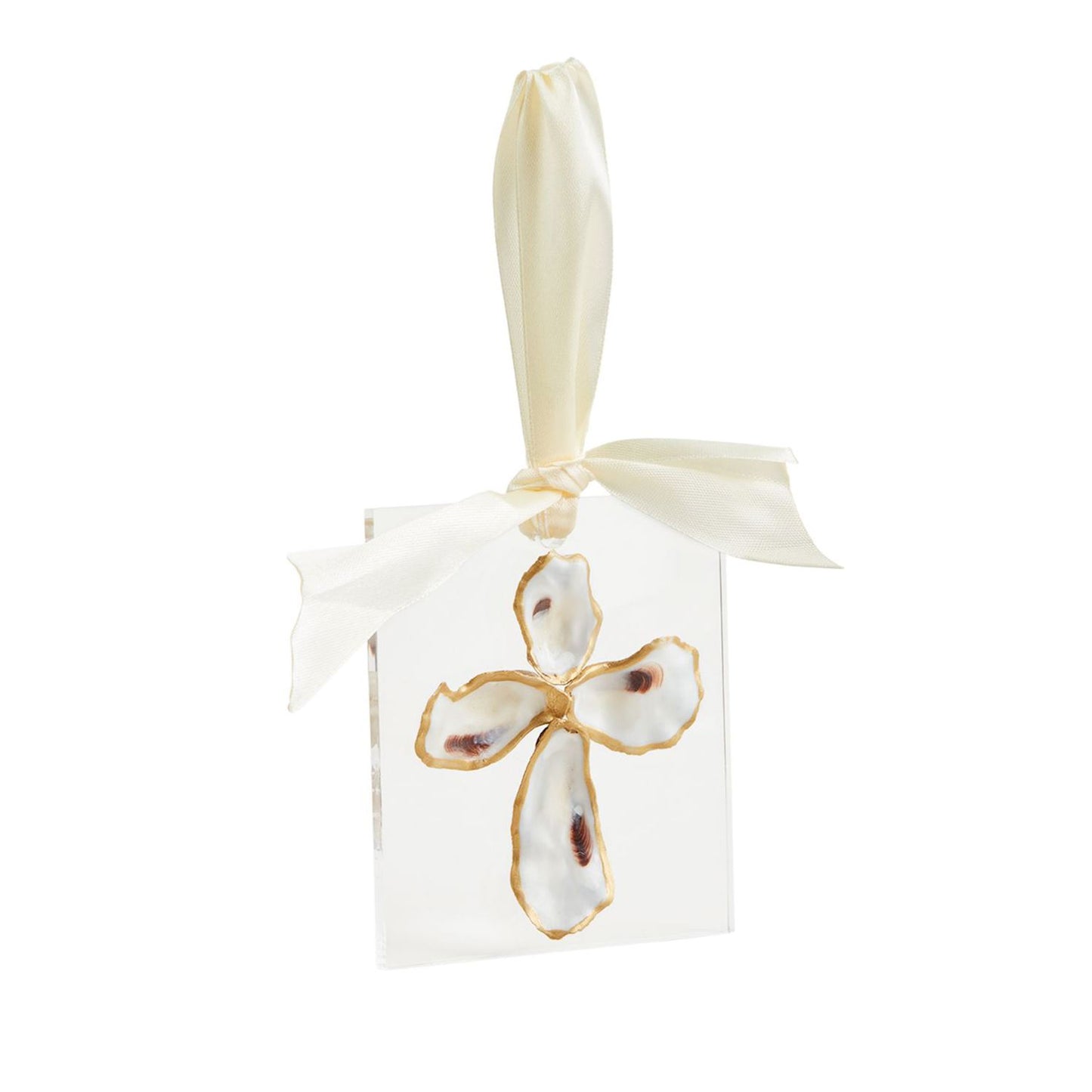 Cross Oyster Ornament