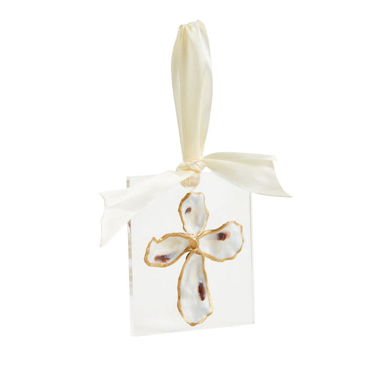 Cross Oyster Ornament