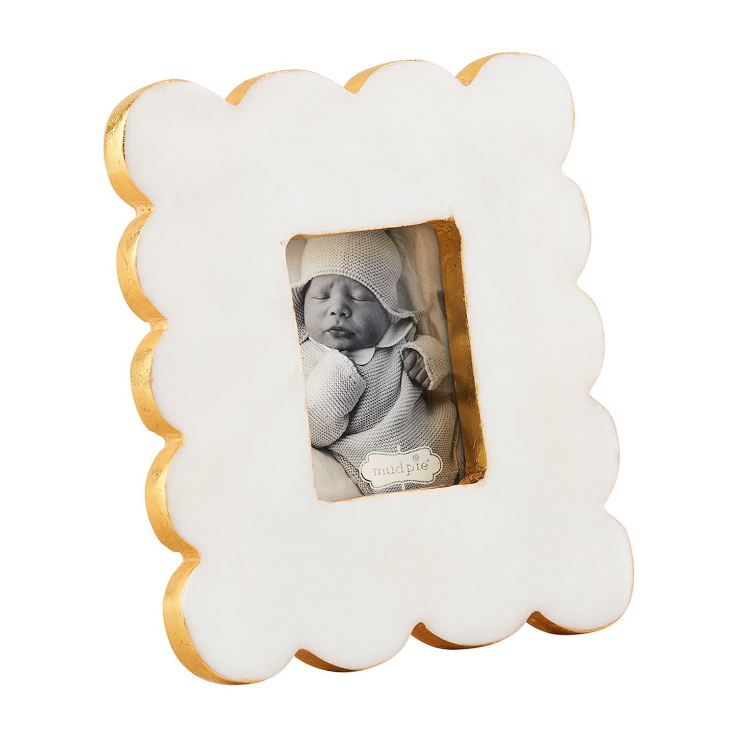 Rectangle - Scalloped Marble Frame