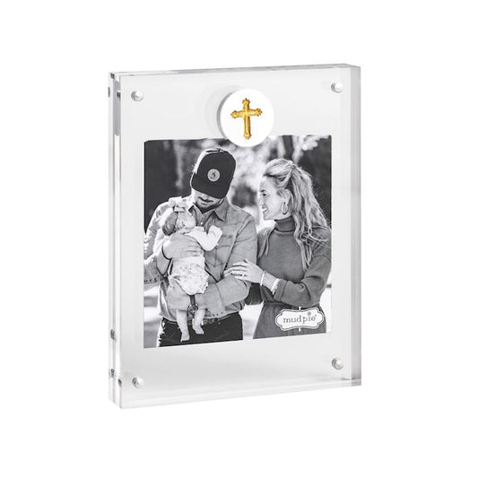 White Cross Medallion Frame