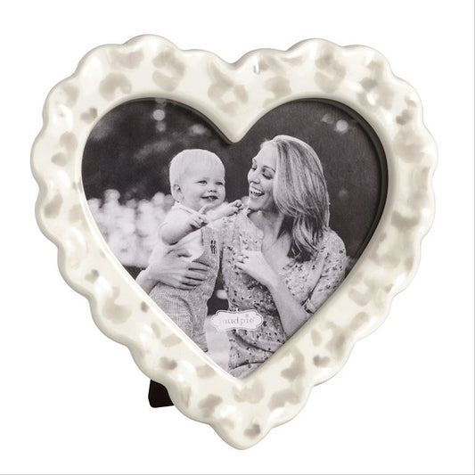 Grey Leopard Heart Frame