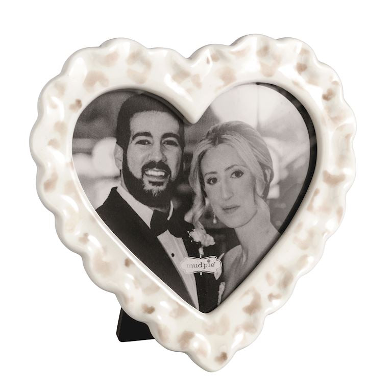 Taupe Leopard Heart Frame