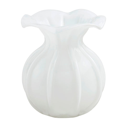 Small Ruffled Glass Vase