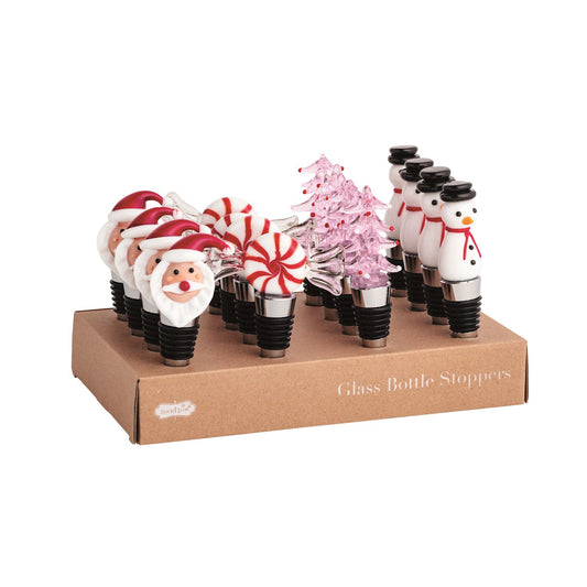 Holiday Glass Bottle Stopper