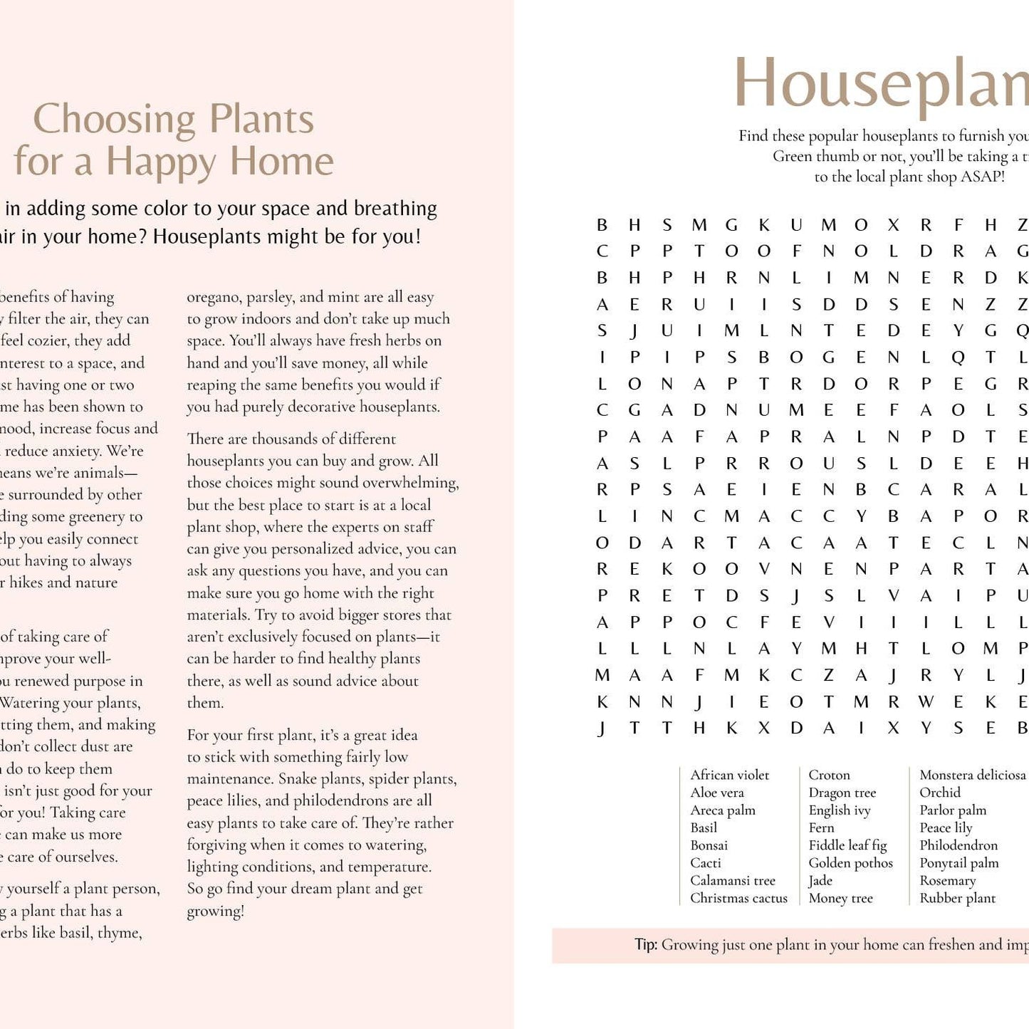 Mindful Moments Word Search