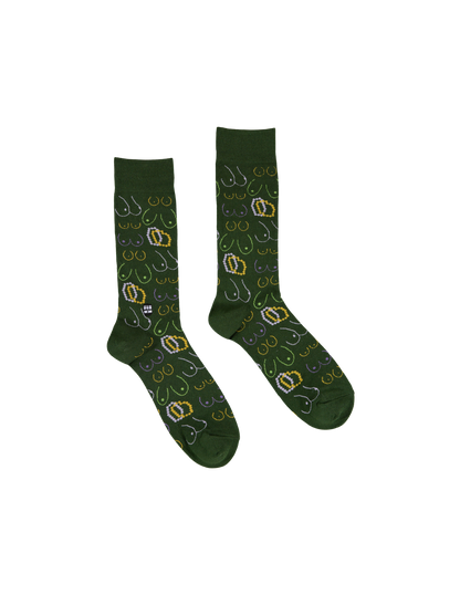 Bonfolk: Boobs Mardi Gras Socks