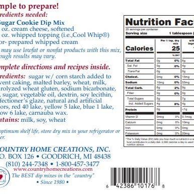 Sugar Cookie Dip Mix