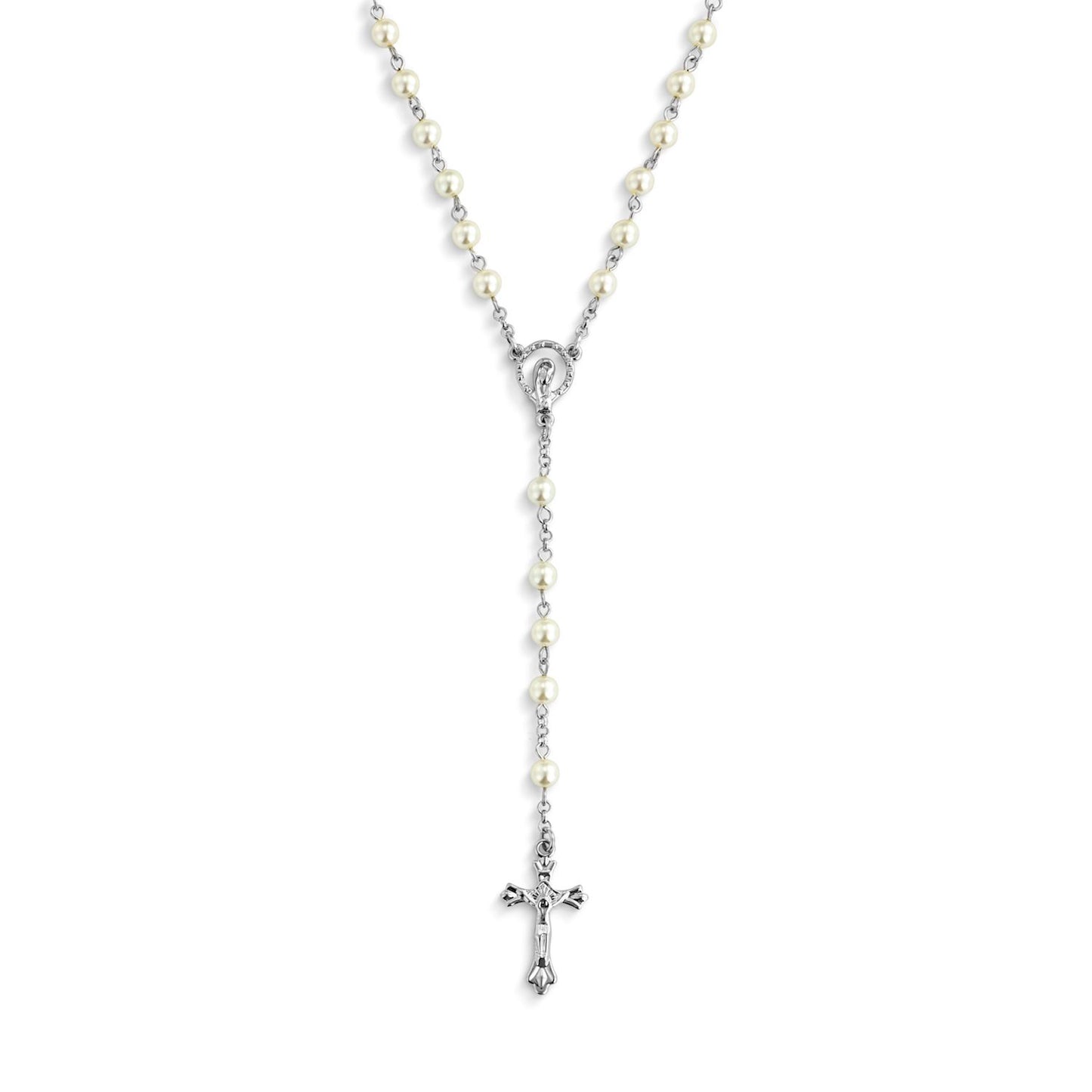 Pearl Rosary + Pouch
