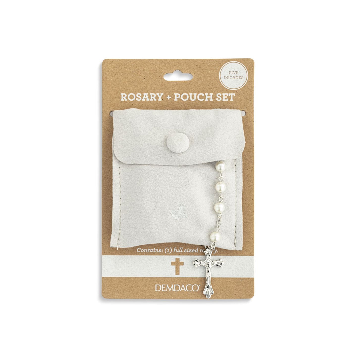 Pearl Rosary + Pouch