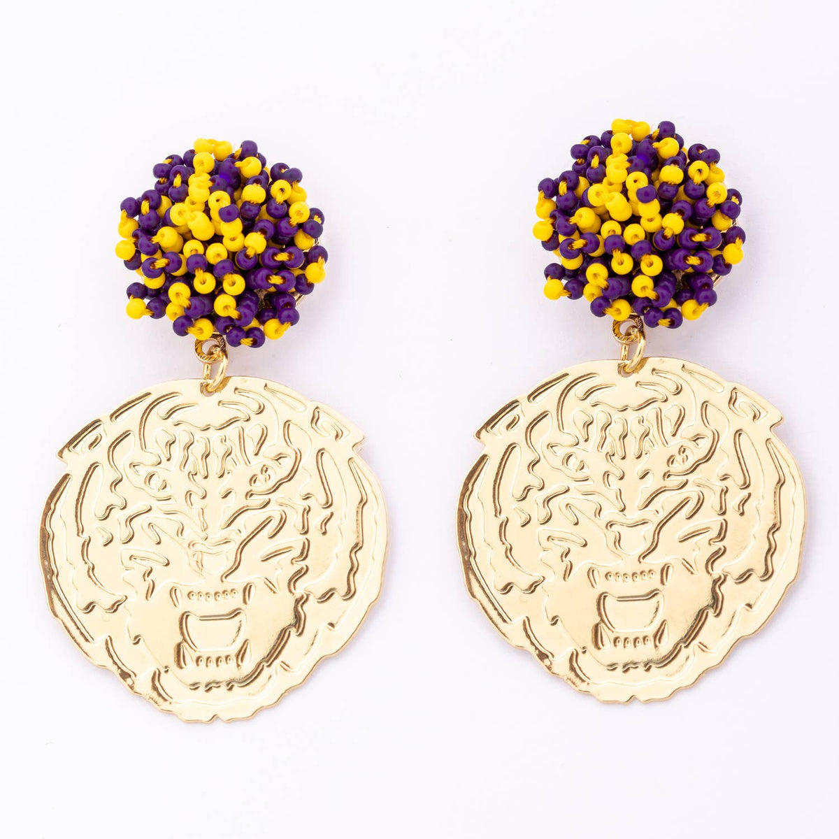Tiger Face Earring