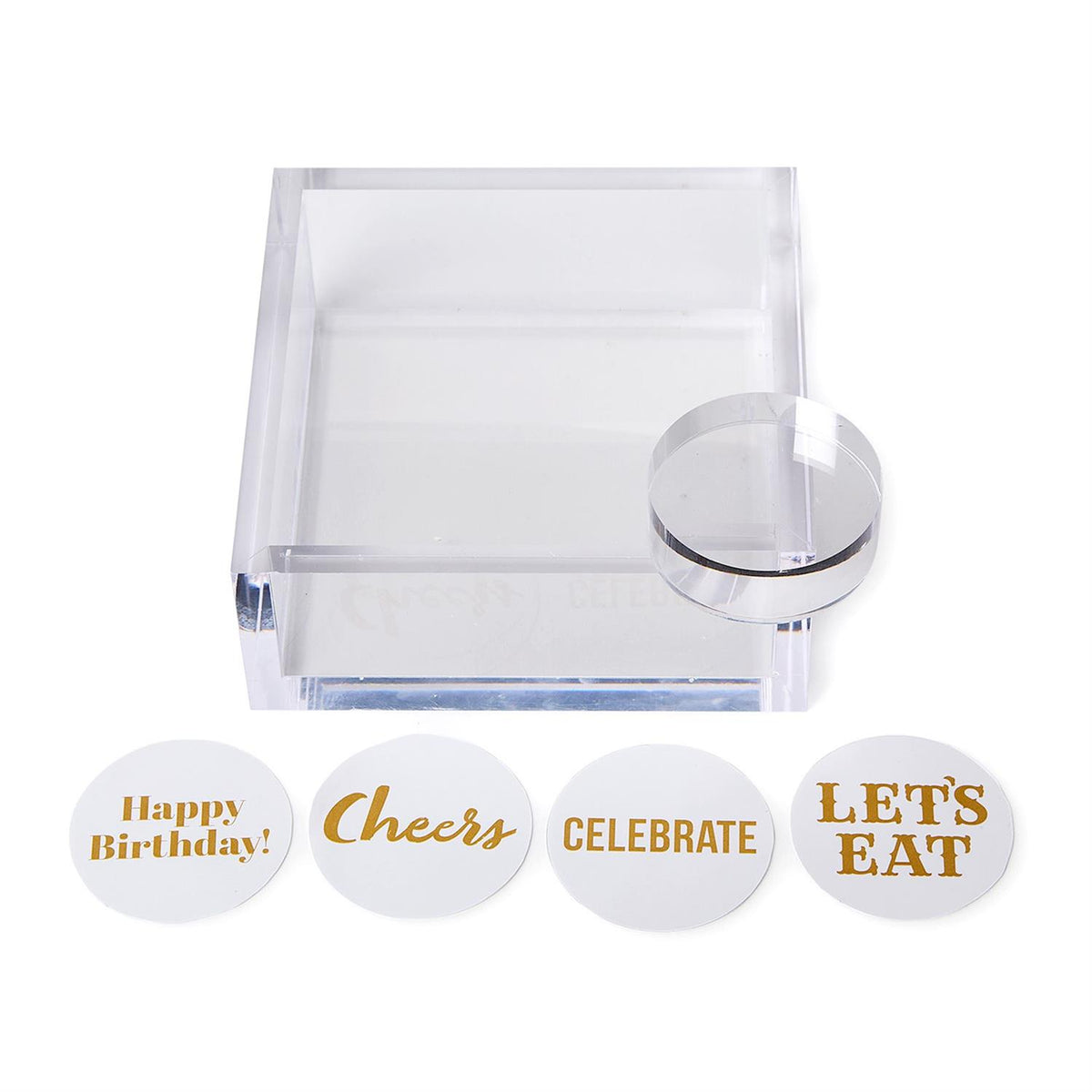 Acrylic Cocktail Napkin Holder w/ Weight