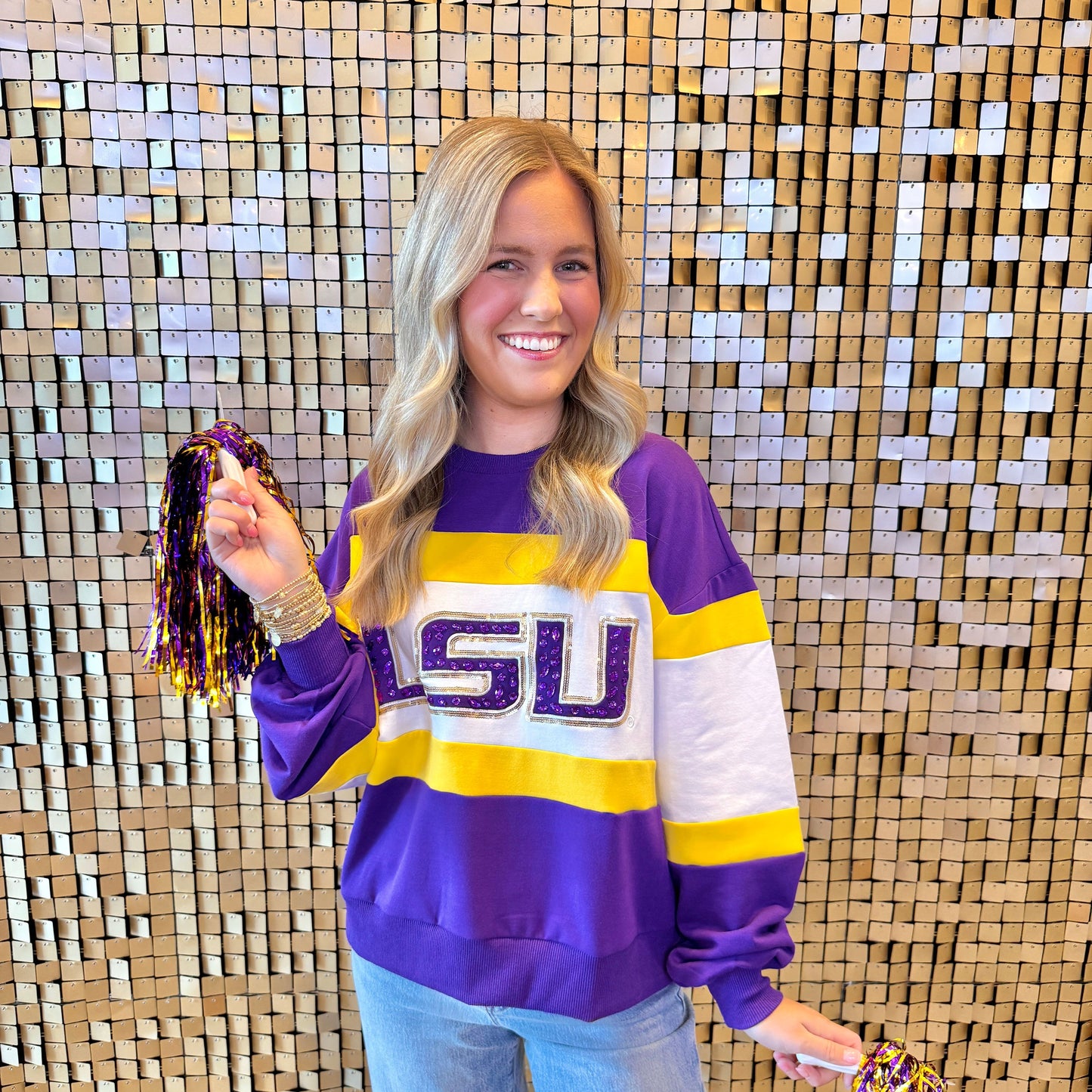 Jeweled LSU Sweatshirt