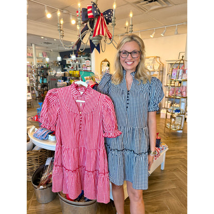 Graceful Gingham Dress: