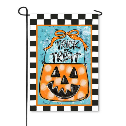 Trick or Treat Bucket Garden Flag
