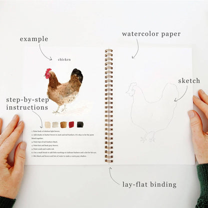 Animals - Watercolor Book w/ Paints