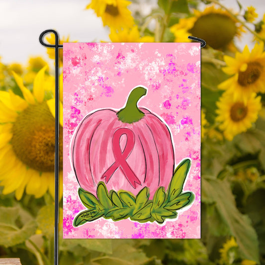 Ribbon Pumpkin Garden Flag
