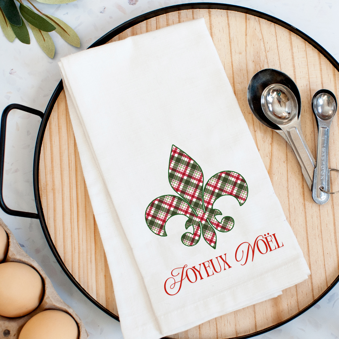 Christmas Fleur De Lis Towel