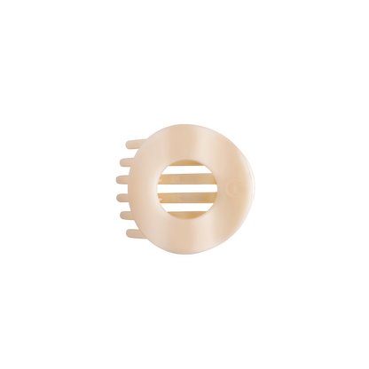 Almond Beige | Small | Flat Open Circle Hair Clip