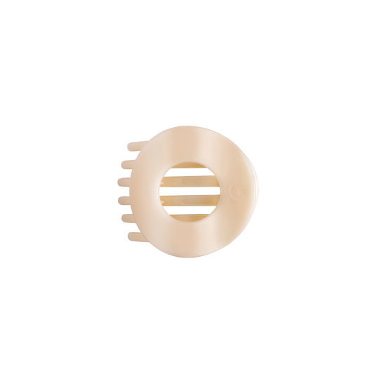 Almond Beige | Small | Flat Open Circle Hair Clip