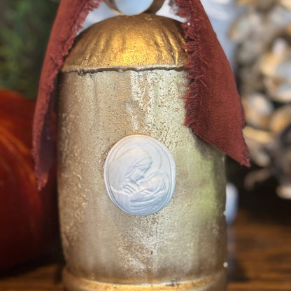 Vintage Intaglio Bell: Mary + Jesus