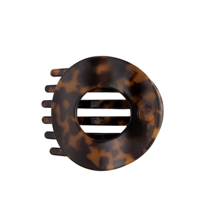 Tortoise | Large| Flat Circle Hair Clip