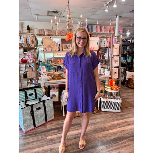 Purple Shift Dress: