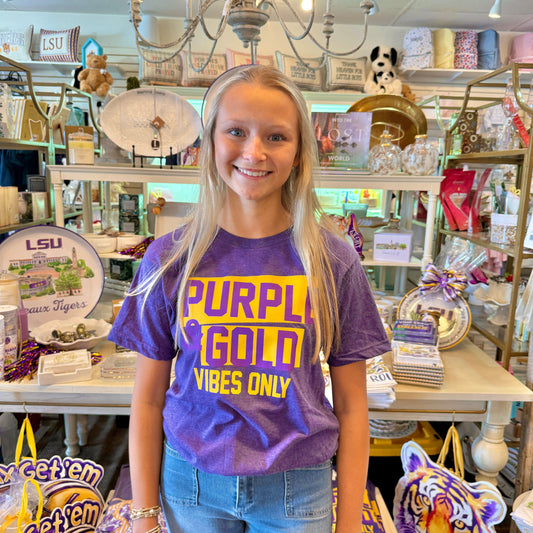 Purple & Gold Vibes Tee: