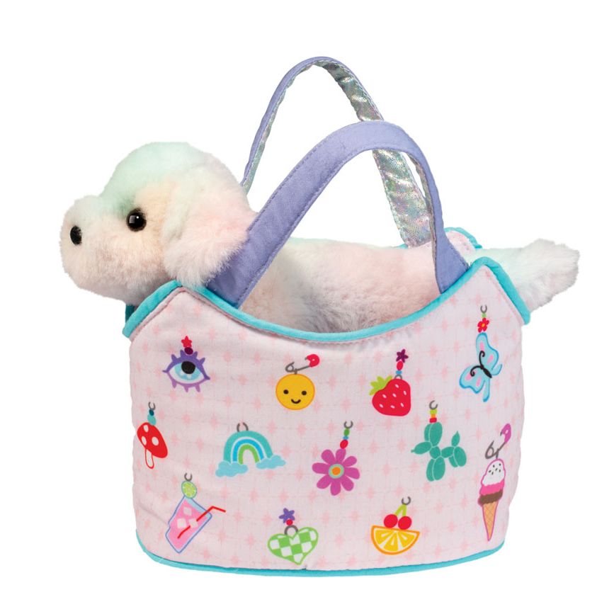 Sassy Sak: Charm Bag w/ Rainbow Pup