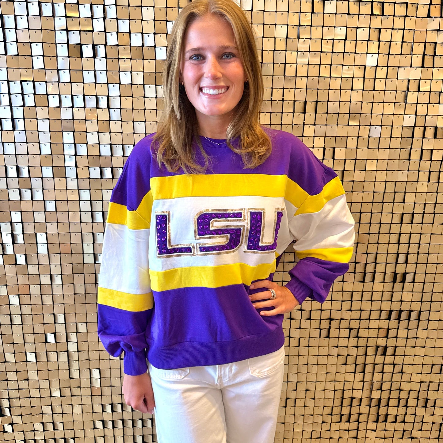 Jeweled LSU Sweatshirt