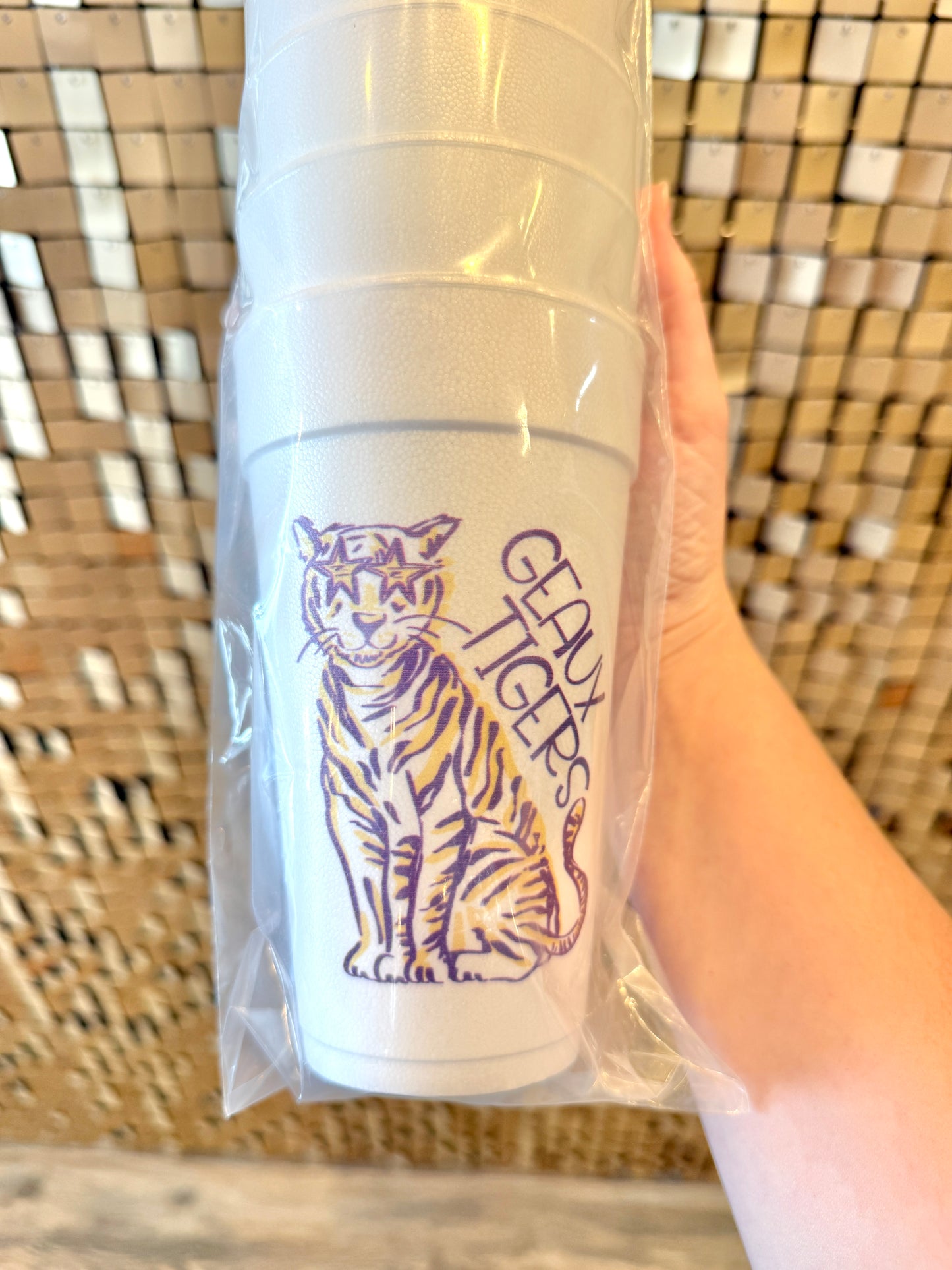 Geaux Tigers Foam Cups