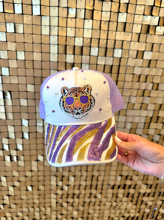 Tiger Sequin Trucker