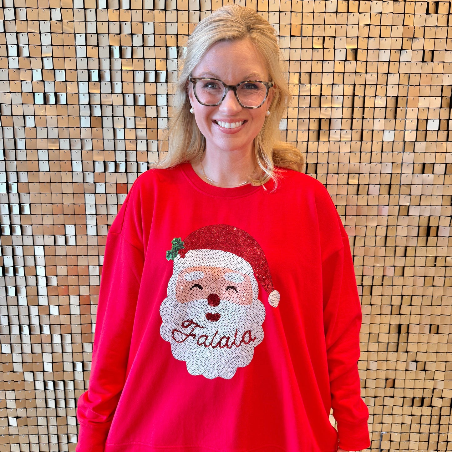 Santa Sequin Pullover