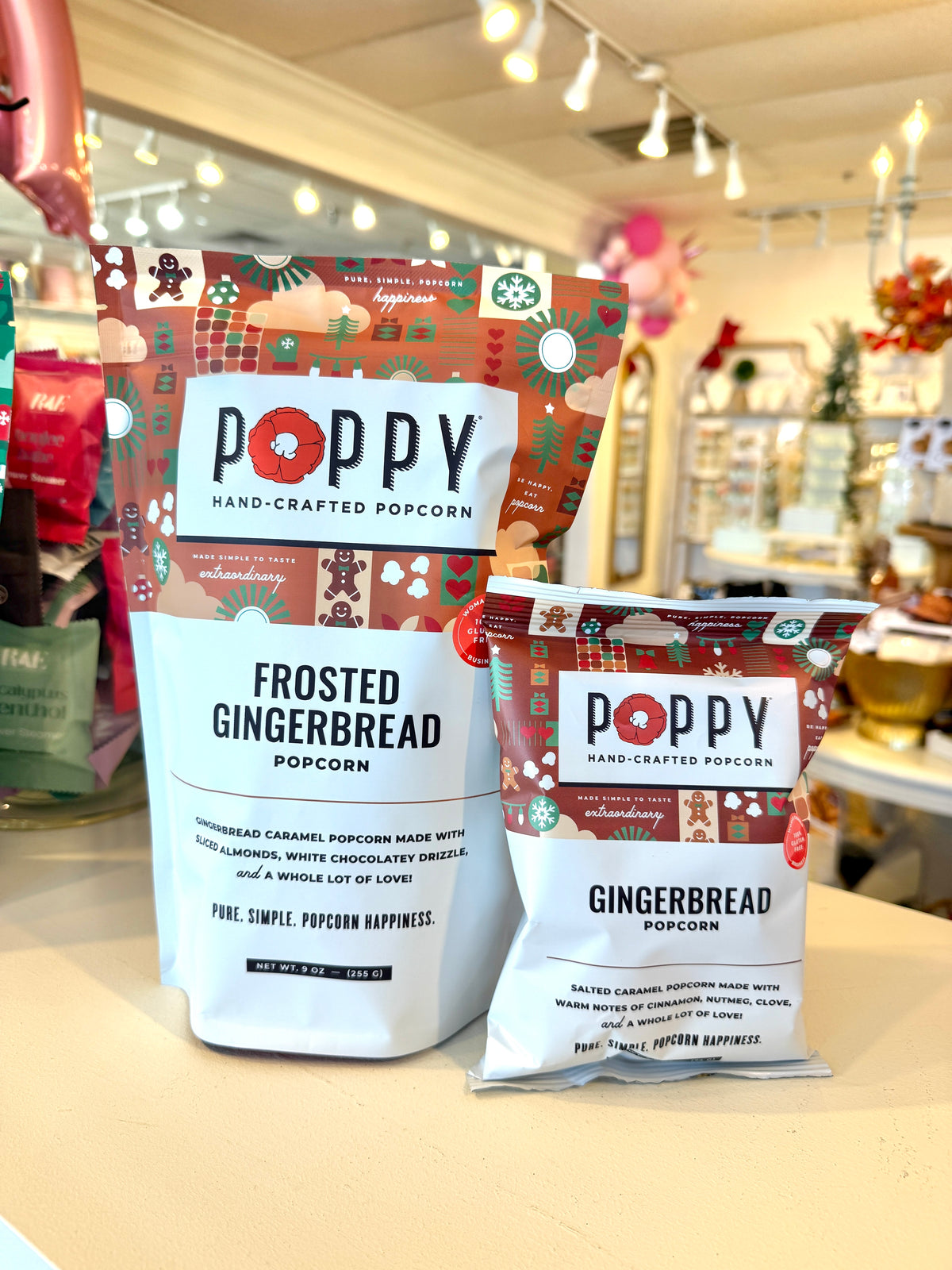 Gingerbread Popcorn Snack Bag