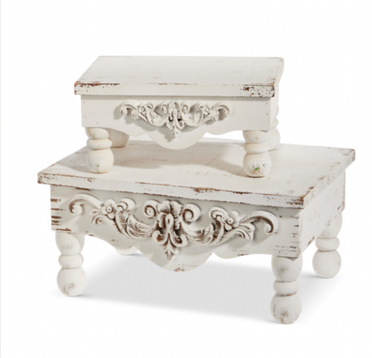 Scrollwork Risers, set of 2