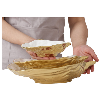 Large Oyster Bowl - Gold