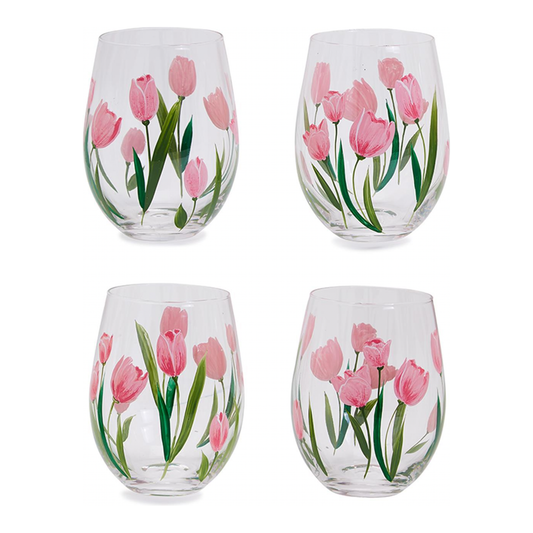 Tulips Wine Glass - Individual